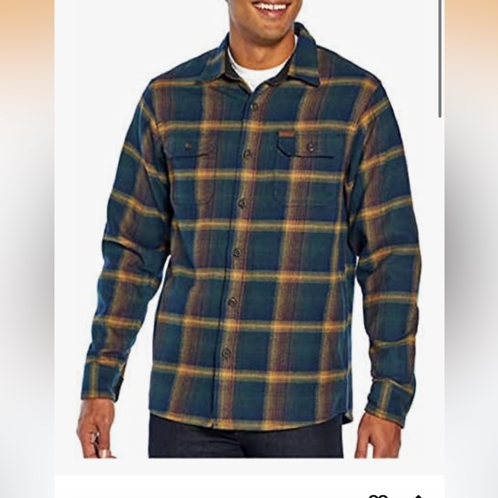 Orvis Big Bear Heavyweight Flannel Button Down Shirt w/Pockets Like New Medium